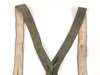 Paar Hosenträger Wehrmacht, getragen, wenig elastisch, datiert 1944