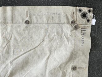 1.Weltkrieg, feldgraue Zeltbahn datiert 1916, Getragernes Stück, ungereinigt
