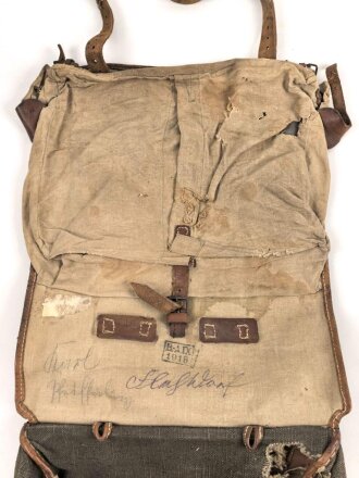 1.Weltkrieg Tornister datiert 1917 . Ungereinigter Fundzustand, Kammerstück von 1918