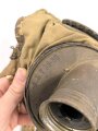 Frankreich 2. Weltkrieg, Gasmaske TC-38 mit Filter . Originallack, Maskenkörper ausgetrocknet