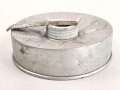 "Evola Duftspender" aus Luftschutz Gasmaskenfilter, Nachkriegsfertigung "Schwerter zu Pflugscharen" Aluminium