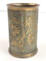 Deutsche Kartusche von 1918, Höhe knapp 13cm. Nachkriegsumbau zur Blumenvase " 1919"