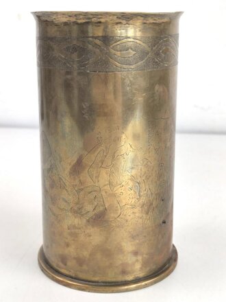 Französische ? Kartusche von 1913, Höhe knapp 20,5cm. Nachkriegsumbau zur Blumenvase