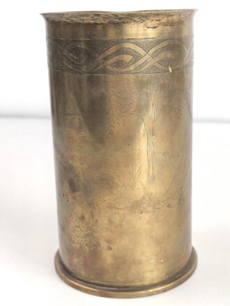 Französische ? Kartusche von 1913, Höhe knapp 20,5cm. Nachkriegsumbau zur Blumenvase