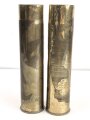 Paar Französische ? Kartuschen von 1916, Höhe je knapp 35cm. Nachkriegsumbau zur Blumenvase
