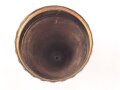 Vase oder Trinkgefäß aus ballistischer Haube einer Granate. Höhe knapp über 14cm