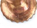 Vase oder Trinkgefäß aus ballistischer Haube einer Granate. Höhe knapp über 14cm