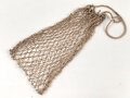 Einkaufsnetz aus Tarnnetz.   Gesamthöhe  etwa 40cm , Nachkriegsprodukt "Schwerter zu Pflugscharen "