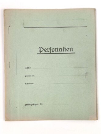 Schnellhefter aus Personalien Mappe " Geheime...