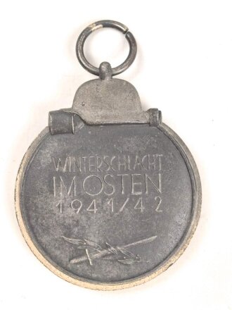 Medaille Winterschlacht im Osten, Hersteller 88 im Bandring für Werner Redo, Saarlautern. Band beiliegend