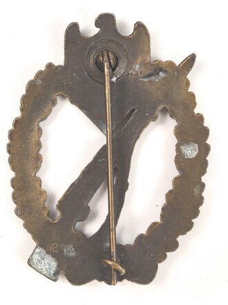 Infanteriesturmabzeichen in bronze, Zink bronziert, Hersteller JB & Co. Ungereinigtes Stück