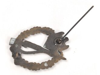 Infanteriesturmabzeichen in bronze, Zink bronziert, Hersteller JB & Co. Ungereinigtes Stück