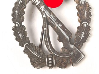 Infanteriesturmabzeichen in silber, ohne Herstellermarkierung, gegenhaken fehlt