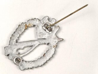 Infanteriesturmabzeichen in silber, Hersteller " FZS " für Fritz Zimmermann, Stuttgart.