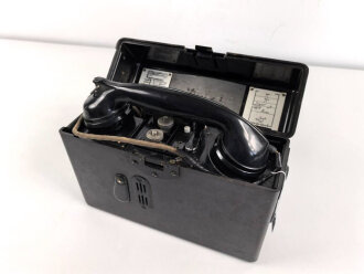 Feldfernsprecher 33 Wehrmacht, datiert 1940.  Ungereinigt, Funktion nicht geprüft