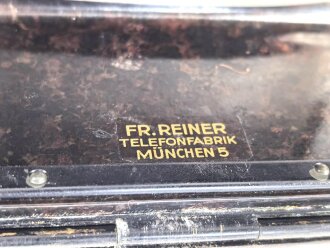 Feldfernsprecher 33 Wehrmacht, datiert 1940.  Ungereinigt, Funktion nicht geprüft