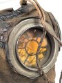1.Weltkrieg Gasmaske. Guter Zustand, Leder weich. Der Filter datiert 1918, mit Schnappfilter 18.