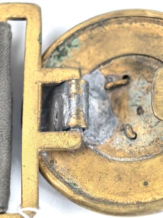 1.Weltkrieg , Feldbinde für Offiziere, die Brokatbinde mit feldgrauem Stoff überzogen. Guter Zustand, selten