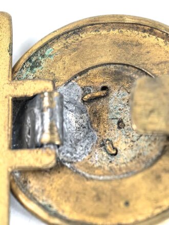 1.Weltkrieg , Feldbinde für Offiziere, die Brokatbinde mit feldgrauem Stoff überzogen. Guter Zustand, selten
