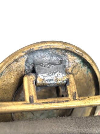 1.Weltkrieg , Feldbinde für Offiziere, die Brokatbinde mit feldgrauem Stoff überzogen. Guter Zustand, selten
