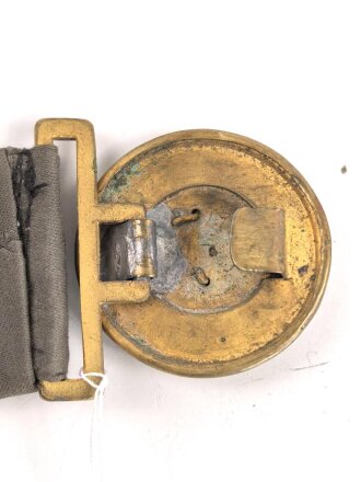 1.Weltkrieg , Feldbinde für Offiziere, die Brokatbinde mit feldgrauem Stoff überzogen. Guter Zustand, selten