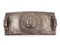 1.Weltkrieg , Feldgraues Koppelschloss für Mannschaften der Telegraphentruppe. Spezielle Form zum Einhängen des Aufspulers