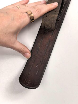 1.Weltkrieg , Koppelriemen für Mannschaften. Ungereinigtes Stück, Gesamtlänge 99cm