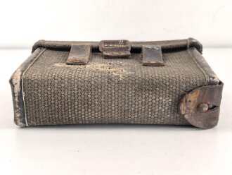 1.Weltkrieg, Tasche zum Vermittlungskästchen aus Ersatzmaterial. Ungereinigtes Stück