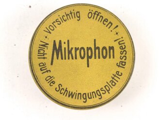 1.Weltkrieg , Dose mit Ersatzmikrofon