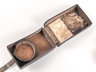 1.Weltkrieg , Elementprüfer alter Art in Ledertasche, diese datiert 1916