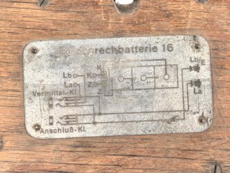 1.Weltkrieg, Feldsprechbatterie 16, ungereinigtes Stück