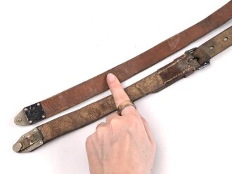 Trageriemen zum Feldfernsprecher 33 der Wehrmacht, getragenes Stück