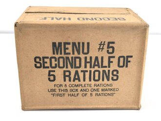 U.S. WWII, Carton, Ration, Menu N° 5, second Half of...