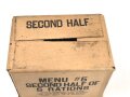 U.S. WWII, Carton, Ration, Menu N° 5, second Half of 5 rations. Dated March 1945