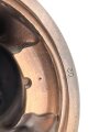 Kolben von einem gewaltigen Motor. Aluminium , vermutlich eloxiert. Durchmesser knapp 16,5cm, Zum Dekorationsobjekt als Uhr umgebaut. Funktion nicht geprüft