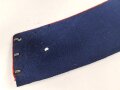 Kaiserreich, Stehkragen für Offiziere, schwarzer Samt mit roter Paspel, innen blau. Gesamtlänge des unteren Randes etwa 45cm