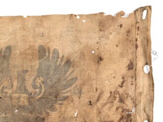 Lanzenflagge Preussen. getragenes Kammerstück mit starken Altersspuren