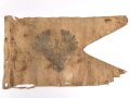 Lanzenflagge Preussen. getragenes Kammerstück mit starken Altersspuren