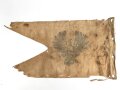 Lanzenflagge Preussen. getragenes Kammerstück mit starken Altersspuren
