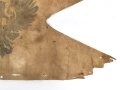 Lanzenflagge Preussen. getragenes Kammerstück mit starken Altersspuren