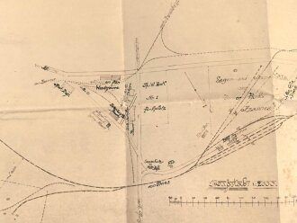 1. Weltkrieg, zwei Lagepläne für Pionier Munition in "Sorel Ferme und Azannes"