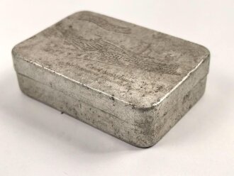 Blechdose Carl Walther Waffenfabrik Zella Mehlis/Thür.. Ungereinigt, ein Reinigungstuch inliegend