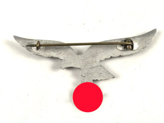 Luftwaffe, Brustadler für Offiziere, Ausführung in Aluminium für die weisse Sommeruniform. Guter Zustand