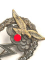Erdkampfabzeichen Luftwaffe. Zink, der Adler aufgenietet. Nicht markiert, vermutlich Fertigung von J.E.Hammer & Söhne Geringswalde.