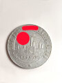 "Die Saar für Hitlerdeutschland  1.III.1935" Aluminiummarke anlässlich der Saarabstimmung. Durchmesser 23mm, guter Zustand