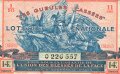 Frankreich, Lotterieschein von 1938, war mal aufgeklebt