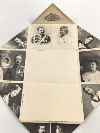Kaiserreich und 1. Weltkrieg, faltbarer Briefumschlag "Hohenzollernbrief"