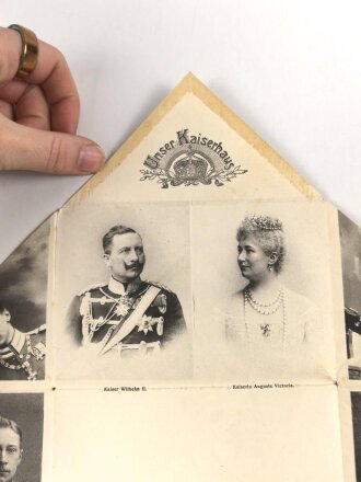Kaiserreich und 1. Weltkrieg, faltbarer Briefumschlag "Hohenzollernbrief"