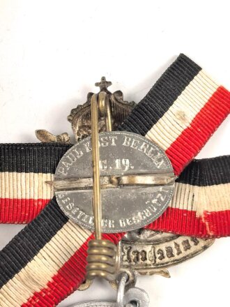 Preussen, tragbare Erinnerungsmedaille anlässlich der Fahnenweihe des Krieger- und Militärvereins Delkenheim 1900.