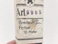 Bündel Ordensband zur Anschlussmedaille 1.Oktober 1938. Breite 30mm. In der originalen Banderole, laut dieser 10 Meter